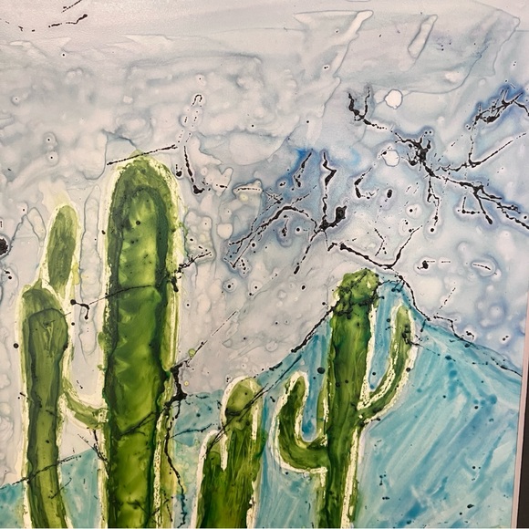 Semi Abstract Desert Landscape Watercolor Original Art Painting - Picture 6 of 16
